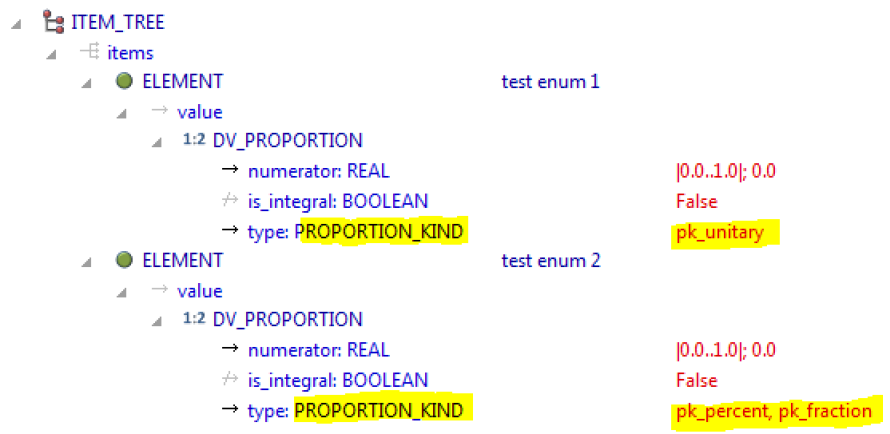 enumerated type constraint